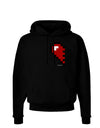 Couples Pixel Heart Design - Left Dark Hoodie Sweatshirt by TooLoud-Hoodie-TooLoud-Black-Small-Davson Sales