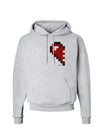 Couples Pixel Heart Design - Left Hoodie Sweatshirt by TooLoud-Hoodie-TooLoud-AshGray-Small-Davson Sales