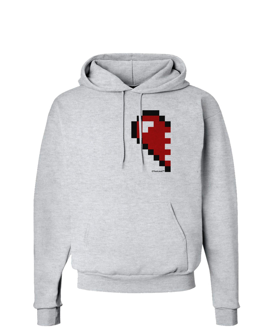 Couples Pixel Heart Design - Left Hoodie Sweatshirt by TooLoud-Hoodie-TooLoud-White-Small-Davson Sales