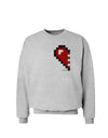 Couples Pixel Heart Design - Left Sweatshirt by TooLoud-Sweatshirts-TooLoud-AshGray-Small-Davson Sales