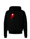 Couples Pixel Heart Design - Right Dark Hoodie Sweatshirt by TooLoud-Hoodie-TooLoud-Black-Small-Davson Sales