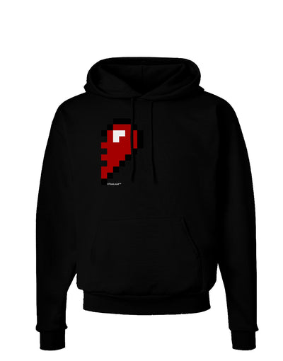 Couples Pixel Heart Design - Right Dark Hoodie Sweatshirt by TooLoud-Hoodie-TooLoud-Black-Small-Davson Sales