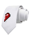 Couples Pixel Heart Design - Right Printed White Necktie by TooLoud