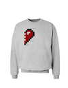 Couples Pixel Heart Design - Right Sweatshirt by TooLoud-Sweatshirts-TooLoud-AshGray-Small-Davson Sales