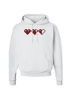 Couples Pixel Heart Life Bar - Left Hoodie Sweatshirt by TooLoud-Hoodie-TooLoud-White-Small-Davson Sales