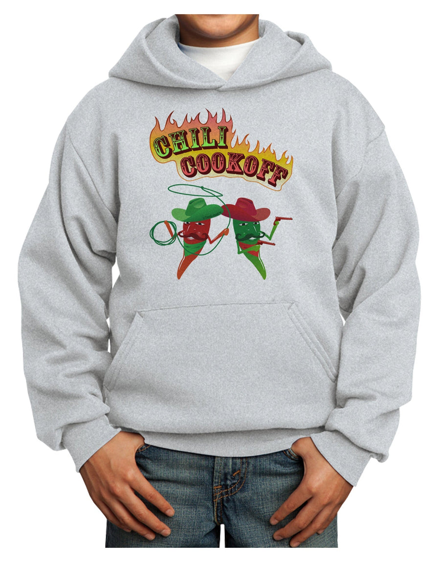 Cowboy Chili Cookoff Youth Hoodie Pullover Sweatshirt-Youth Hoodie-TooLoud-White-XS-Davson Sales