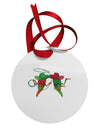 Cowboy Chili Peppers Circular Metal Ornament-Ornament-TooLoud-White-Davson Sales