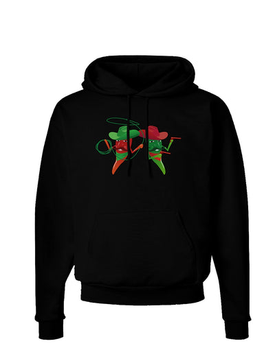 Cowboy Chili Peppers Dark Hoodie Sweatshirt-Hoodie-TooLoud-Black-Small-Davson Sales