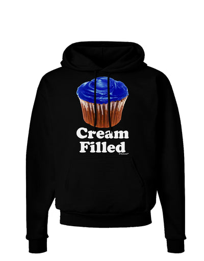 Cream Filled Blue Cupcake Design Dark Hoodie Sweatshirt by TooLoud-Hoodie-TooLoud-Black-Small-Davson Sales