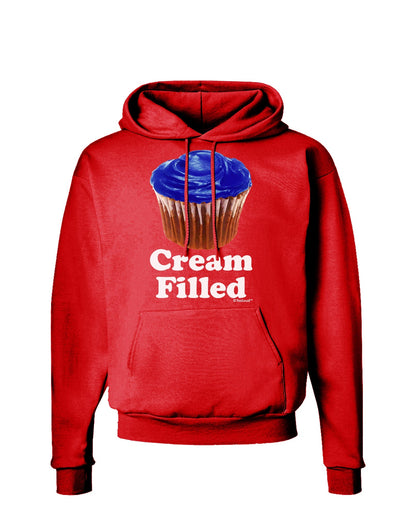 Cream Filled Blue Cupcake Design Dark Hoodie Sweatshirt by TooLoud-Hoodie-TooLoud-Red-Small-Davson Sales