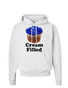 Cream Filled Blue Cupcake Design Hoodie Sweatshirt by TooLoud-Hoodie-TooLoud-White-Small-Davson Sales