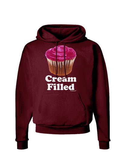 Cream Filled Pink Cupcake Design Dark Hoodie Sweatshirt by TooLoud-Hoodie-TooLoud-Maroon-Small-Davson Sales