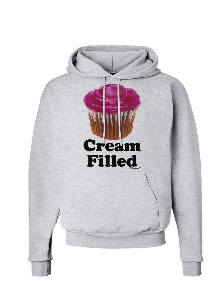 Cream Filled Pink Cupcake Design Hoodie Sweatshirt by TooLoud-Hoodie-TooLoud-White-Small-Davson Sales