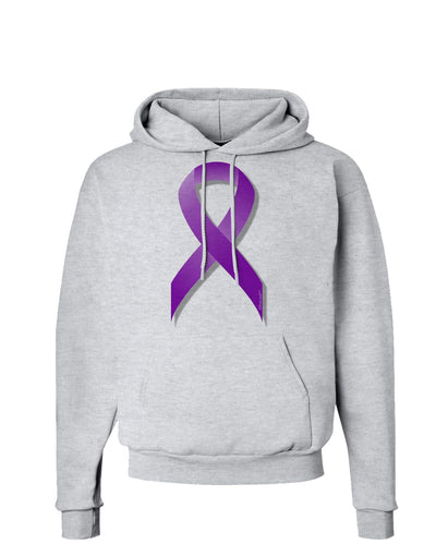 Crohnâ€™s Disease Awareness Ribbon - Purple Hoodie Sweatshirt-Hoodie-TooLoud-AshGray-Small-Davson Sales