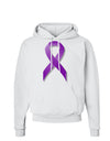 Crohnâ€™s Disease Awareness Ribbon - Purple Hoodie Sweatshirt-Hoodie-TooLoud-White-Small-Davson Sales