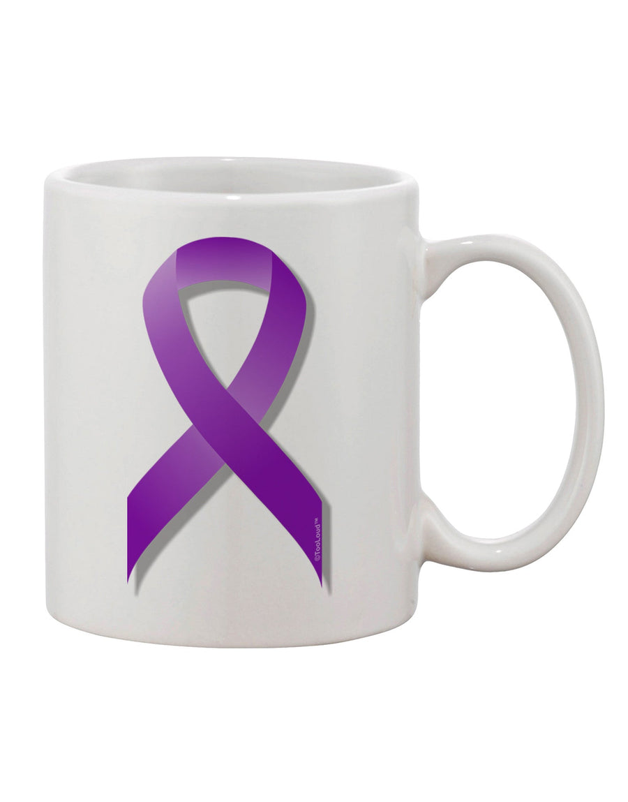 Crohn's Disease Awareness Ribbon - Exquisite Purple Printed 11 oz Coffee Mug - TooLoud-11 OZ Coffee Mug-TooLoud-White-Davson Sales