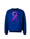 Crohn’s Disease Awareness Ribbon - Purple Adult Dark Sweatshirt-Sweatshirts-TooLoud-Deep-Royal-Blue-Small-Davson Sales