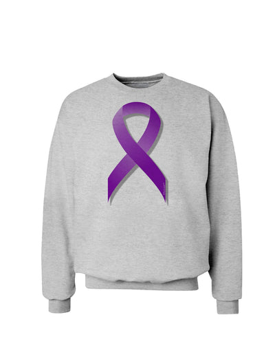 Crohn’s Disease Awareness Ribbon - Purple Sweatshirt-Sweatshirts-TooLoud-AshGray-Small-Davson Sales