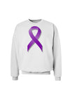 Crohn’s Disease Awareness Ribbon - Purple Sweatshirt-Sweatshirts-TooLoud-White-Small-Davson Sales