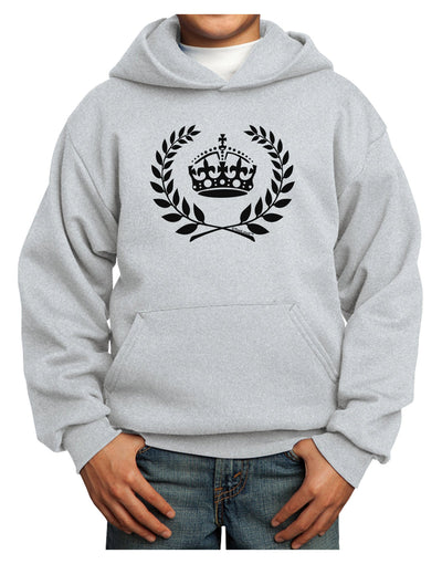 Crown and Laurel Youth Hoodie Pullover Sweatshirt-Youth Hoodie-TooLoud-Ash-XS-Davson Sales