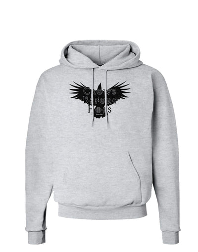 Crows Before Hoes Design Hoodie Sweatshirt by TooLoud-Hoodie-TooLoud-AshGray-Small-Davson Sales