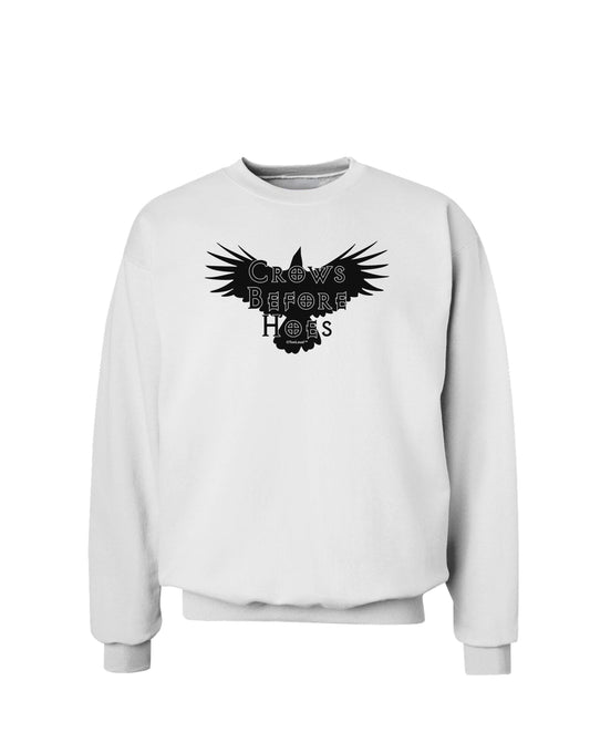 Crows Before Hoes Design Sweatshirt by TooLoud-Sweatshirts-TooLoud-White-Small-Davson Sales