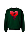 Crumbling Broken Heart Adult Dark Sweatshirt by-Sweatshirts-TooLoud-Deep-Forest-Green-Small-Davson Sales