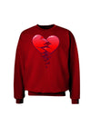 Crumbling Broken Heart Adult Dark Sweatshirt by-Sweatshirts-TooLoud-Deep-Red-Small-Davson Sales