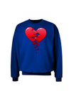 Crumbling Broken Heart Adult Dark Sweatshirt by-Sweatshirts-TooLoud-Deep-Royal-Blue-Small-Davson Sales