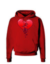 Crumbling Broken Heart Dark Hoodie Sweatshirt by-Hoodie-TooLoud-Red-Small-Davson Sales