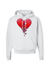 Crumbling Broken Heart Hoodie Sweatshirt by-Hoodie-TooLoud-White-Small-Davson Sales