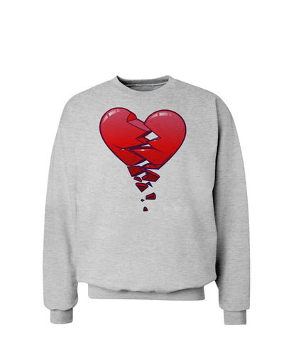 Crumbling Broken Heart Sweatshirt by-Sweatshirts-TooLoud-AshGray-Small-Davson Sales