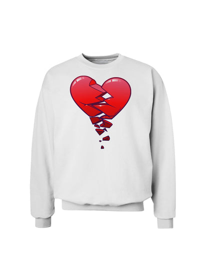 Crumbling Broken Heart Sweatshirt by-Sweatshirts-TooLoud-White-Small-Davson Sales