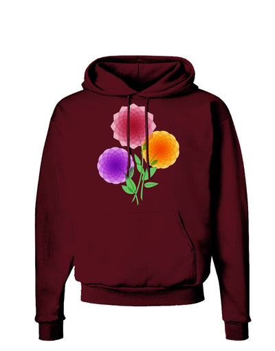 Crystal Dahlias Dark Hoodie Sweatshirt-Hoodie-TooLoud-Maroon-Small-Davson Sales