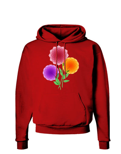 Crystal Dahlias Dark Hoodie Sweatshirt-Hoodie-TooLoud-Red-Small-Davson Sales