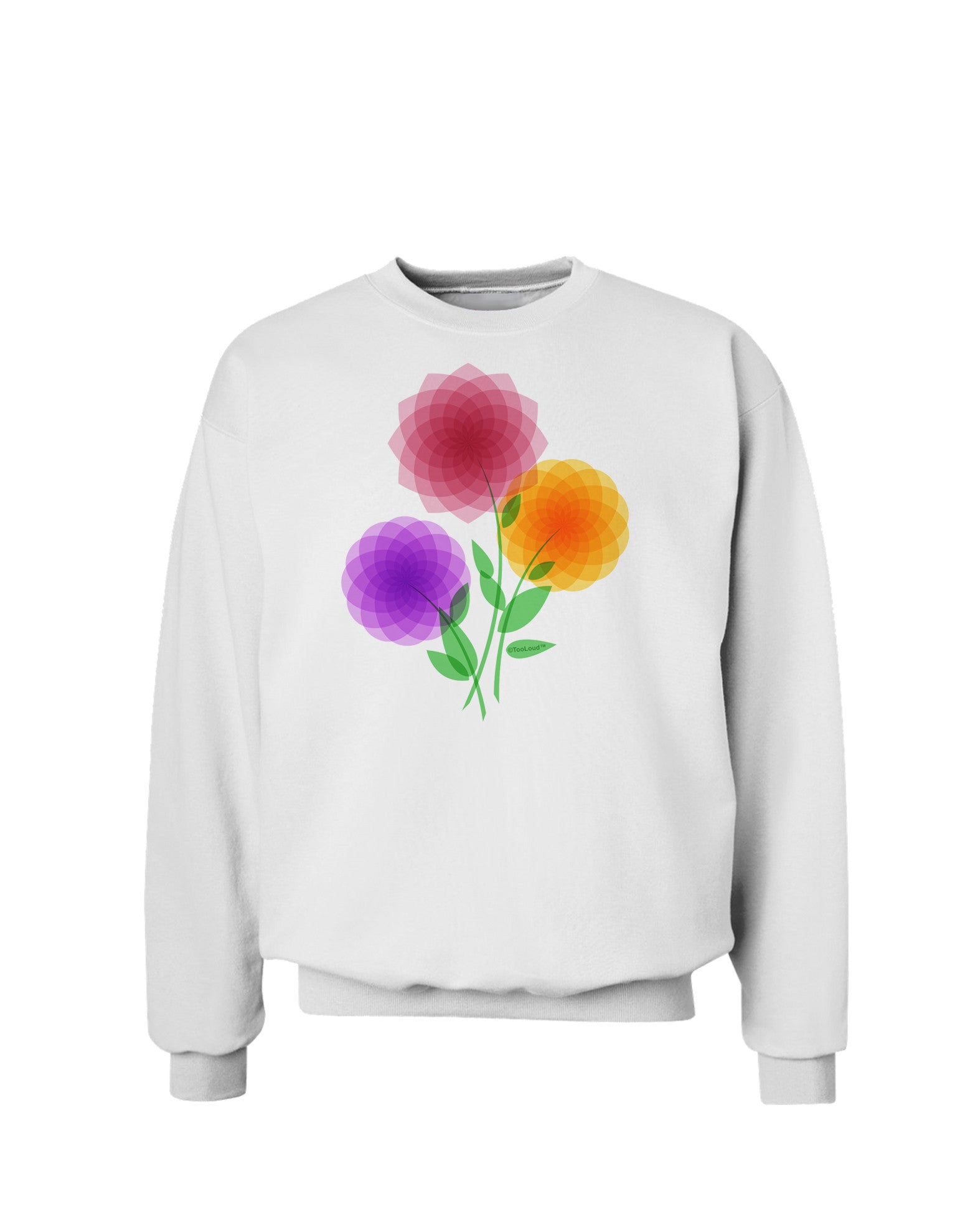 Crystal Dahlias Sweatshirt-Sweatshirt-TooLoud-White-Small-Davson Sales