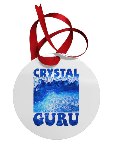 Crystal Guru Circular Metal Ornament-Ornament-TooLoud-White-Davson Sales