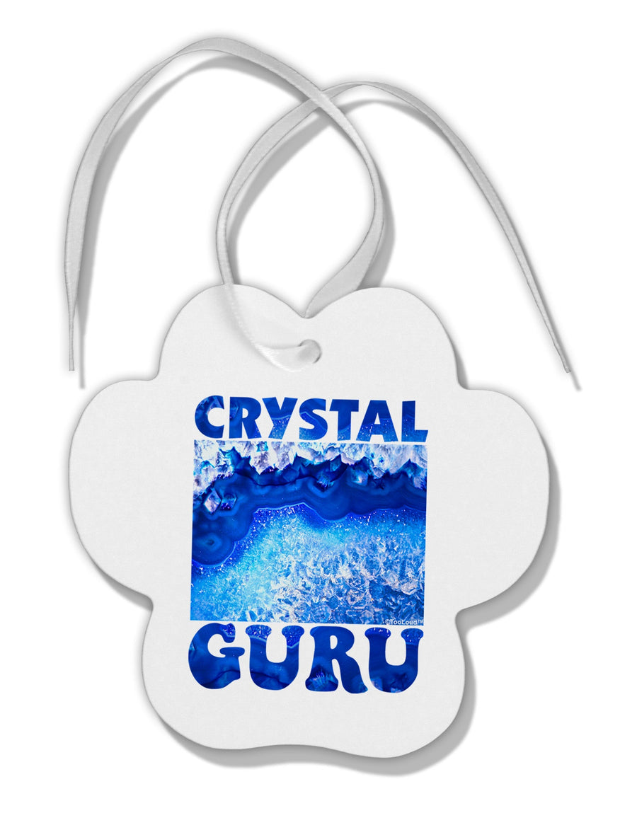 Crystal Guru Paw Print Shaped Ornament-Ornament-TooLoud-White-Davson Sales