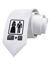 Ctrl Z - Marriage Printed White Necktie