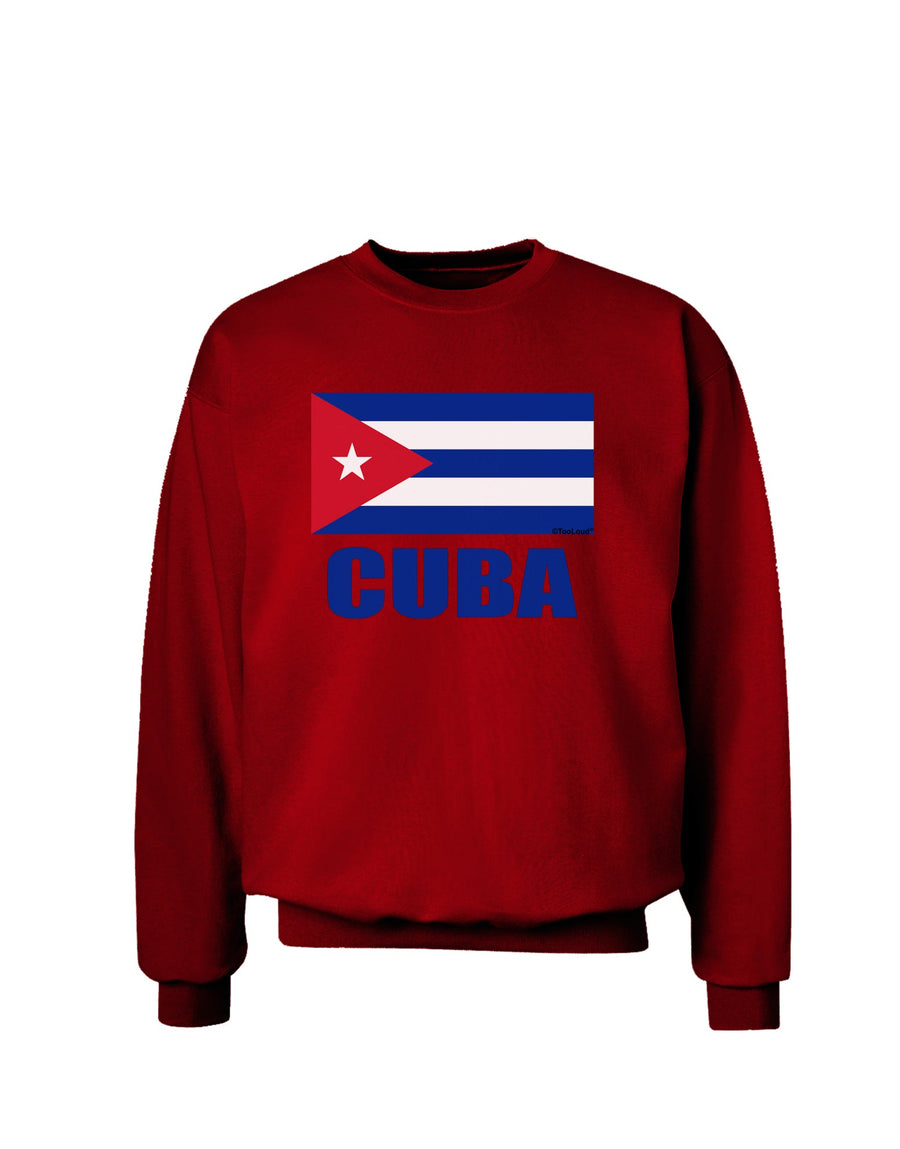 Cuba Flag Cuban Pride Adult Dark Sweatshirt by TooLoud-Sweatshirts-TooLoud-Black-Small-Davson Sales