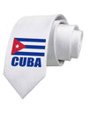 Cuba Flag Cuban Pride Printed White Necktie by TooLoud
