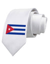 Cuba Flag Cubana Printed White Necktie by TooLoud