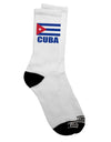 Cuban Pride Adult Crew Socks - A Symbol of Cuban Heritage and Patriotism by TooLoud-Socks-TooLoud-White-Ladies-4-6-Davson Sales