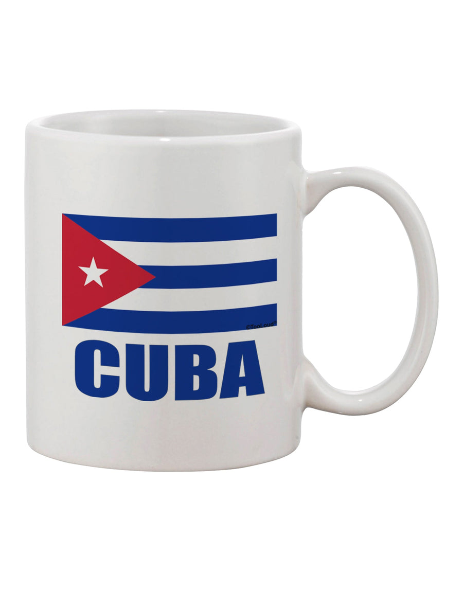 Cuban Pride Exemplified: Cuba Flag Printed 11 oz Coffee Mug - TooLoud-11 OZ Coffee Mug-TooLoud-White-Davson Sales