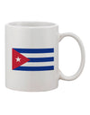 Cuban Pride: Exquisite 11 oz Coffee Mug with Cuba Flag Design - TooLoud-11 OZ Coffee Mug-TooLoud-White-Davson Sales