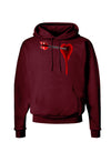 Cupid's Arrow Heart Shot Wound Dark Hoodie Sweatshirt-Hoodie-TooLoud-Maroon-Small-Davson Sales