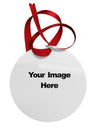 Custom Personalized Image and Text Circular Metal Ornament-Ornament-TooLoud-White-Davson Sales