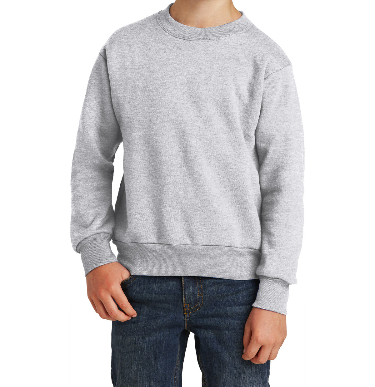 Custom Personalized Image and Text Youth Sweatshirt-Youth Sweatshirt-Davson Sales-Small-Grey-Davson Sales