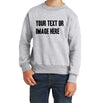 Custom Personalized Image and Text Youth Sweatshirt-Youth Sweatshirt-Davson Sales-Small-Grey-Davson Sales