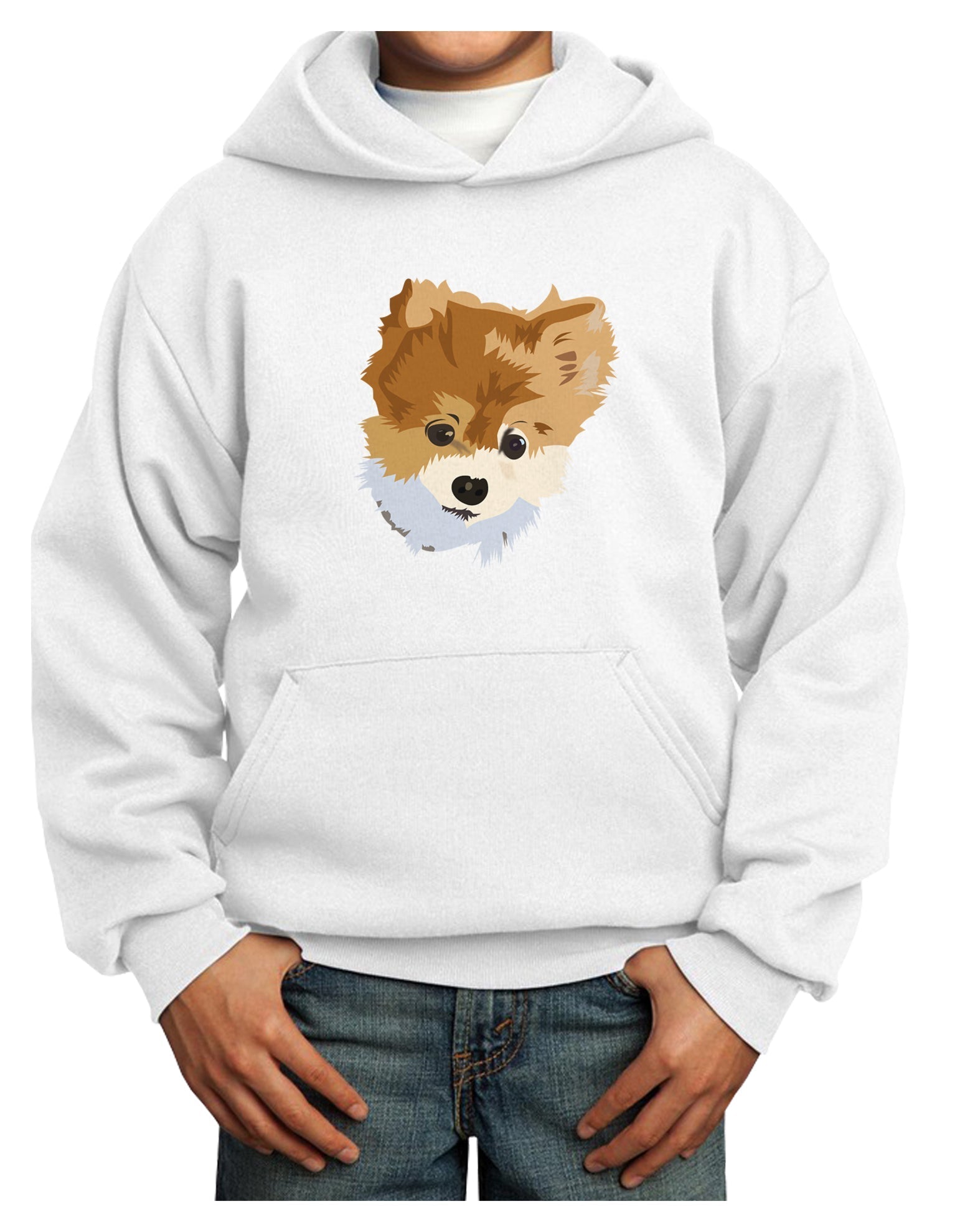 Custom Pet Art Youth Hoodie Pullover Sweatshirt by TooLoud-TooLoud-White-XS-Davson Sales